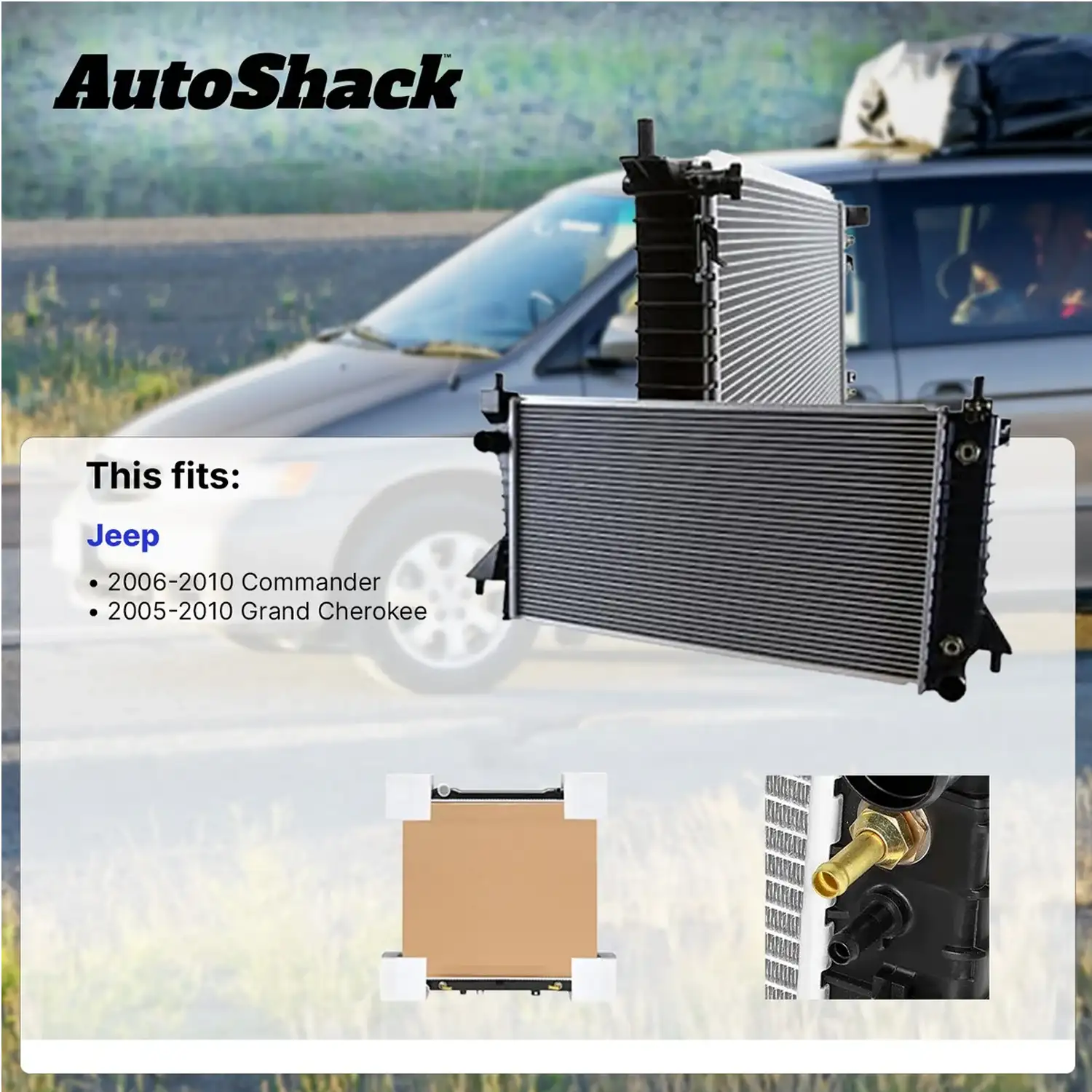 AutoShack Radiator for 2005-2010 Jeep Grand Cherokee 2006-2010 – Bild 2