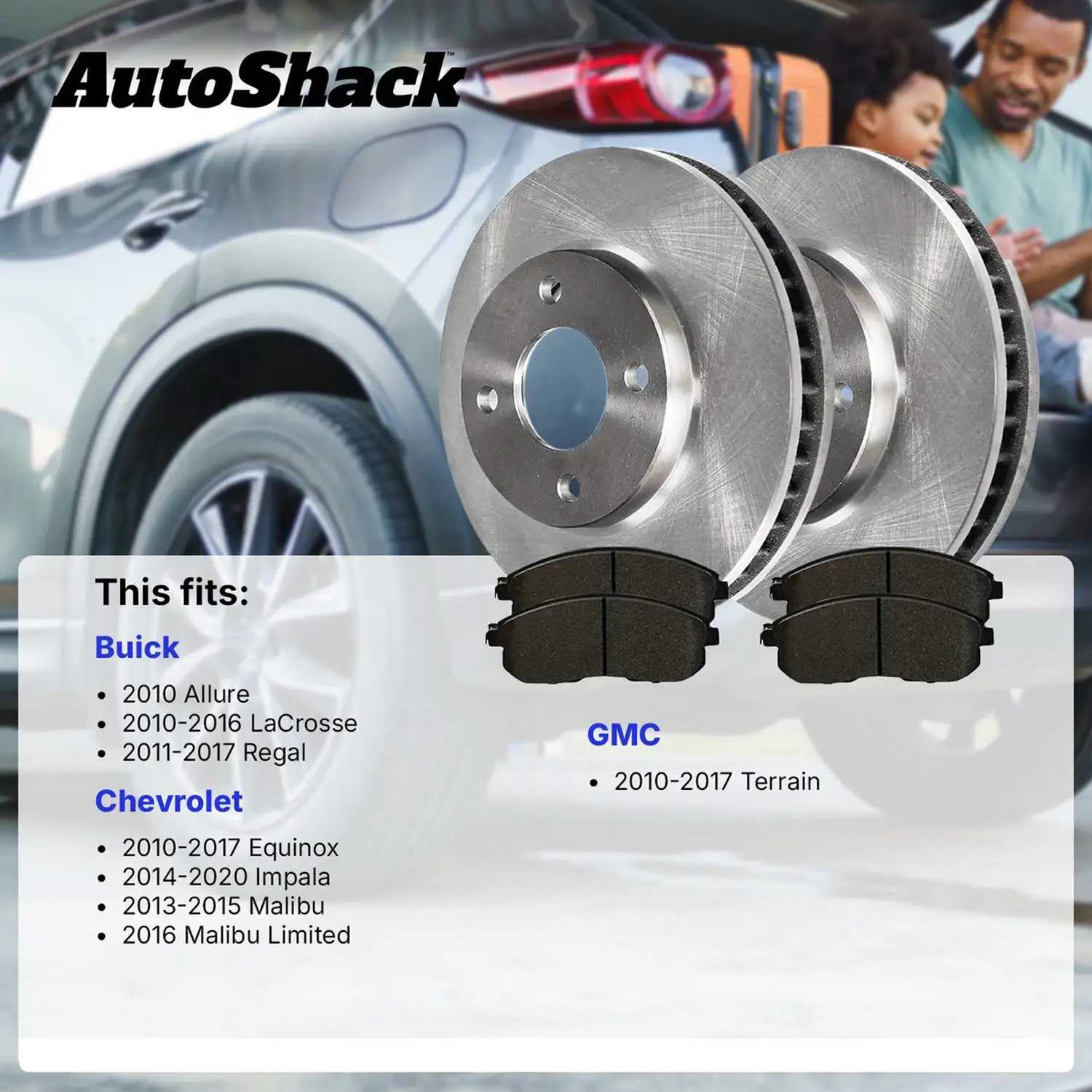 Autoshack Front Brake Set Spare Parts Chevrolet Brake Pad Disc Brake Rotor – Bild 3