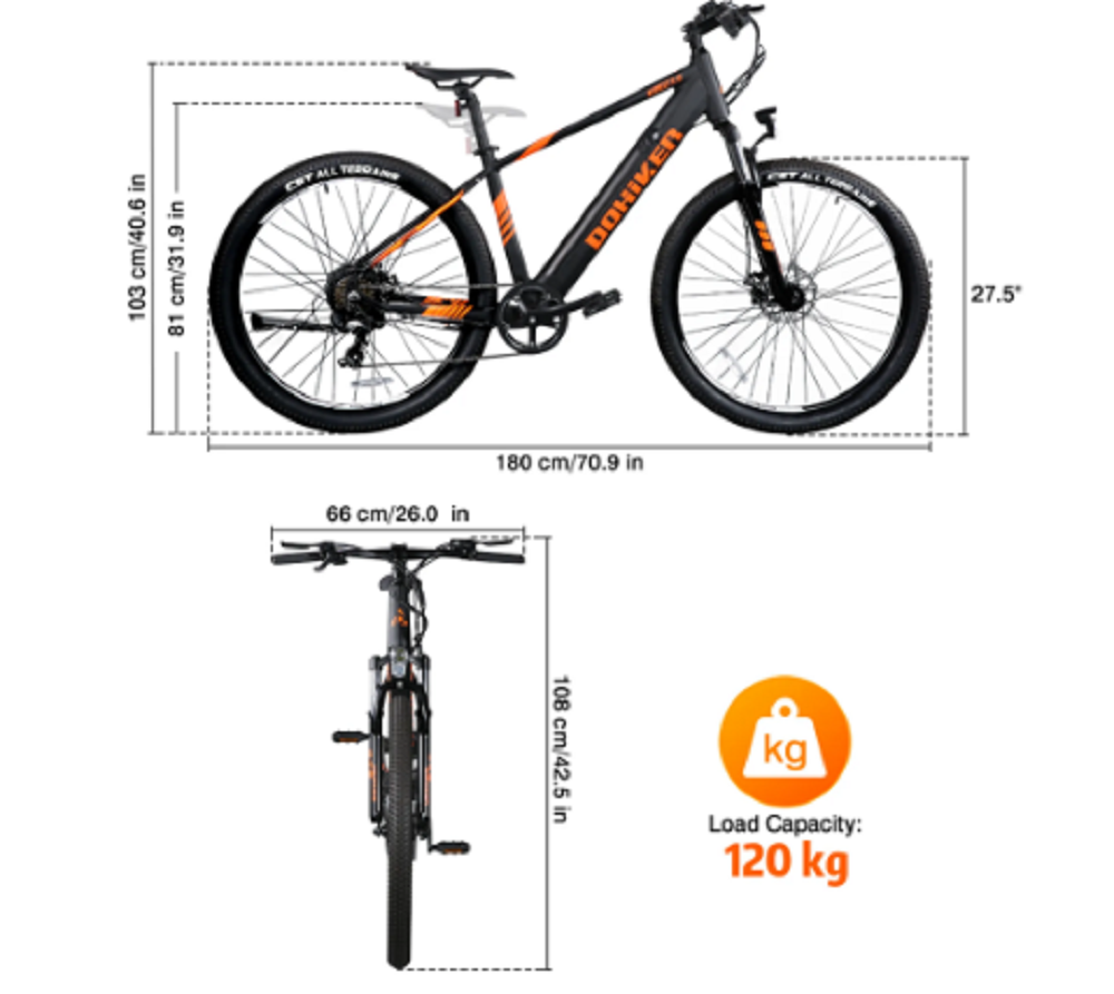 Dohiker Fahrrad 27.5 Zoll Reifen Moped Smart Elektrische – Bild 5