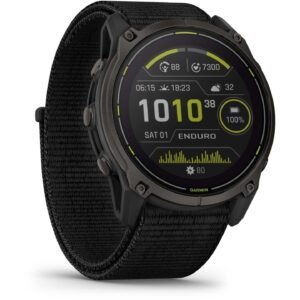 Garmin Enduro 3 Sapphire Solar GPS Smartwatch - Schwarz/Carbongrau DLC Titan